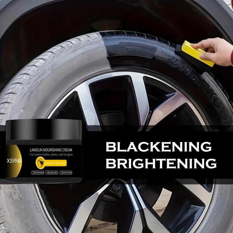 Tire Gloss and Protection Wax,car Interior Leather and Plastic Care ,car Tire Gloss Enhancer,used for Long-term Gloss Anti-aging Maintenance Coating