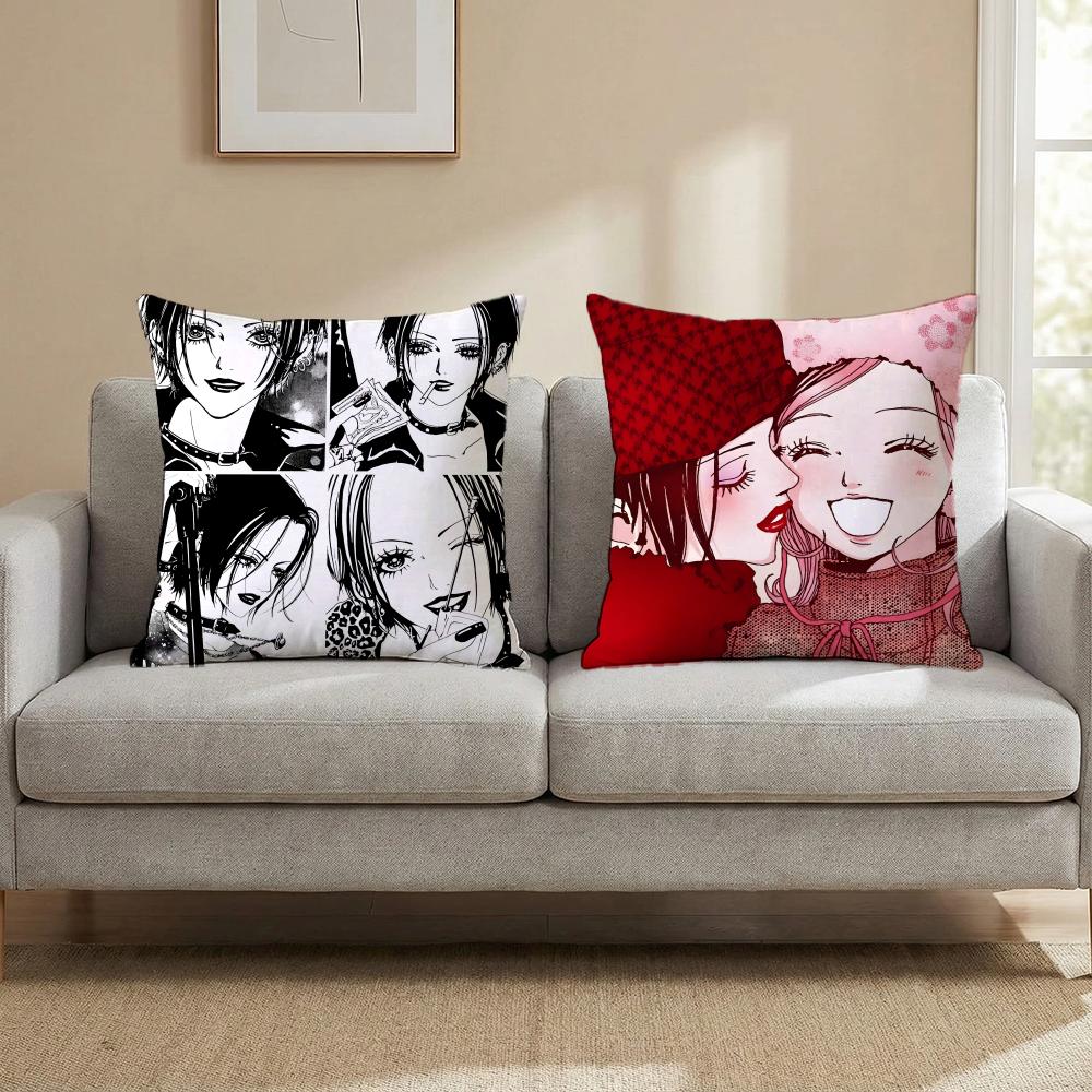 Anime N-N-NANA Cushion Cover Multi-Scene Pillow Cover for Home & Car - Reversible, Soft & Durable for Daily Use