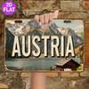 Blechschild Australien Wüstenlandschaft Vintage Metallschild AU Outback Wandkunst Retro Rustikale Plakette für Bar Pub Haus Küche Garage