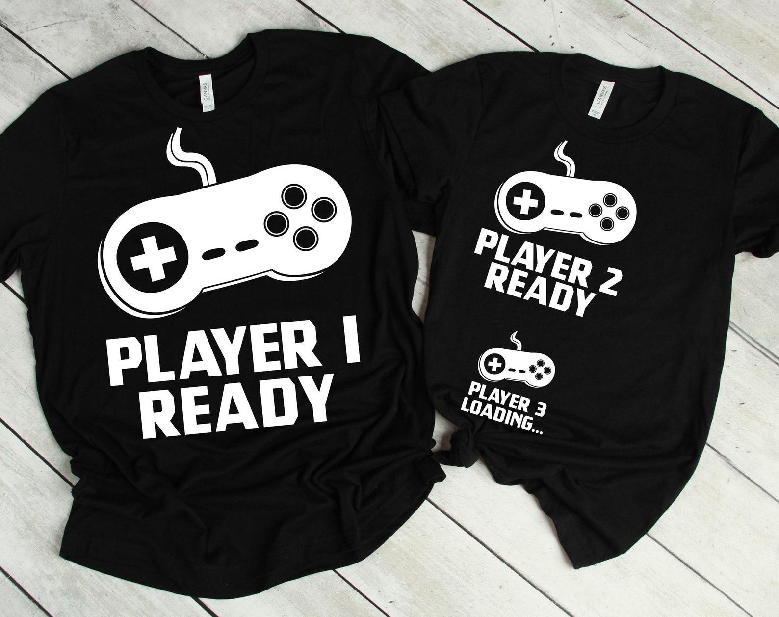 Player 1 Player 2 Shirts, Couple Shirt, Pregnancy Shirt, Funny Couples Shirts, Matching Shirts, Pregnancy Announcement S