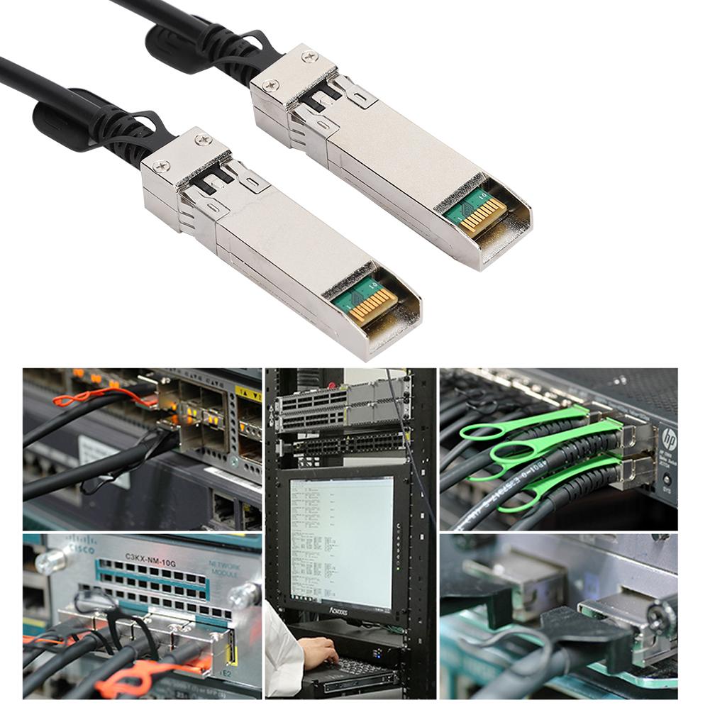 PVC SFP To SFP DAC 25Gbps Cable Black For Routers Firewalls Network Cards Transceivers
