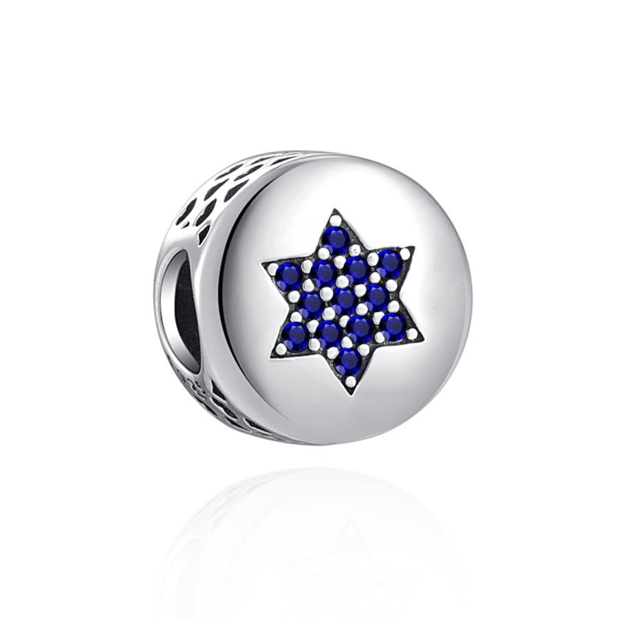 New 2024 925 Sterling Silver Plated Blue Pave Series Star Owl Butterfly Moon Pendant Diy Jewelry Bead Fit European Bracelet