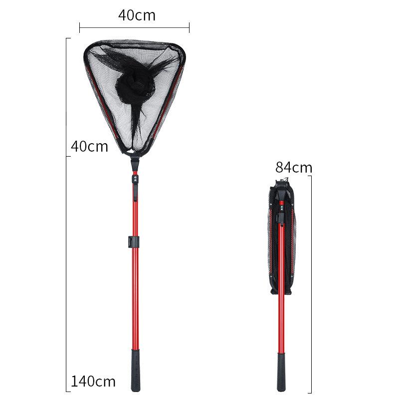 90cm/1.8m/2.1m Telescopic Landing Net Folding Fishing Pole Extending Fly Carp Course Sea Mesh Fishing Net For Fly Fishing