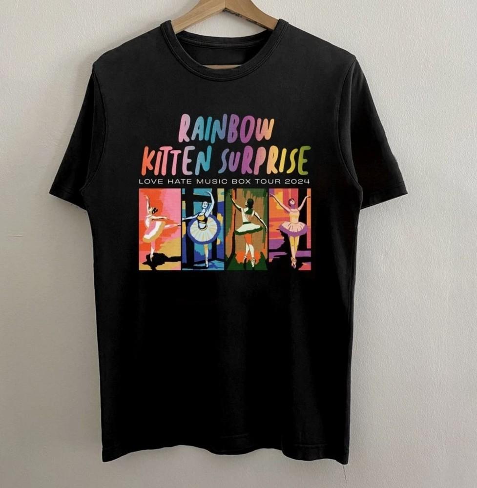 New Rainbow Kitten Surprise Love Hate Music Box Cotton Unisex S5XL Shirt Unisex T-Shirt L