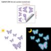 Glow-in-the-Dark Butterfly Wall Decals for Bedrooms, Living Rooms and Children's Rooms