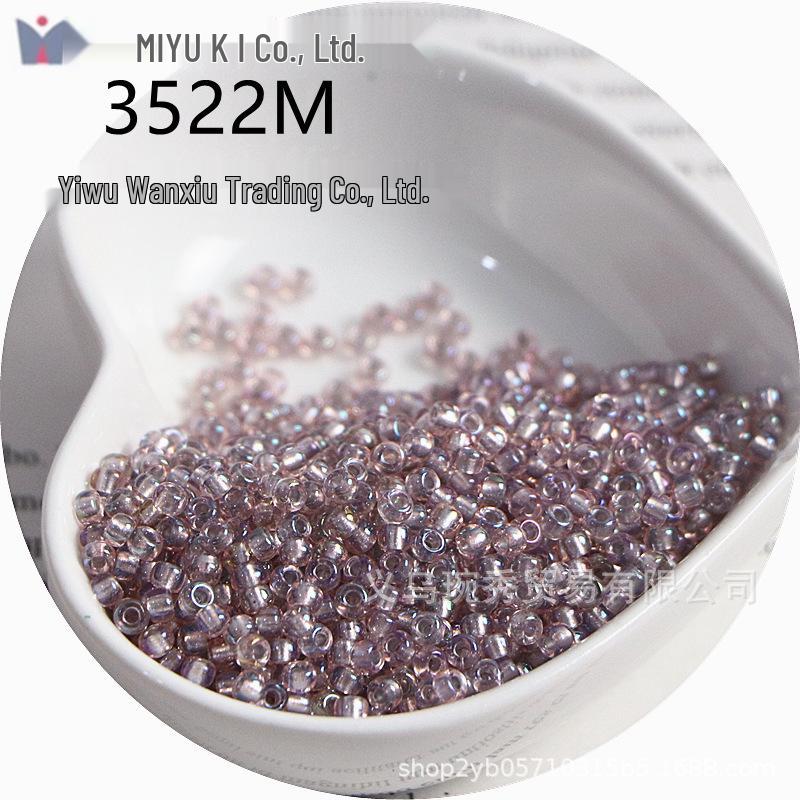 Miyuki 3mm Iridescent Silver-Lined Seed Beads for DIY Crafting, Bracelets, and Necklaces
