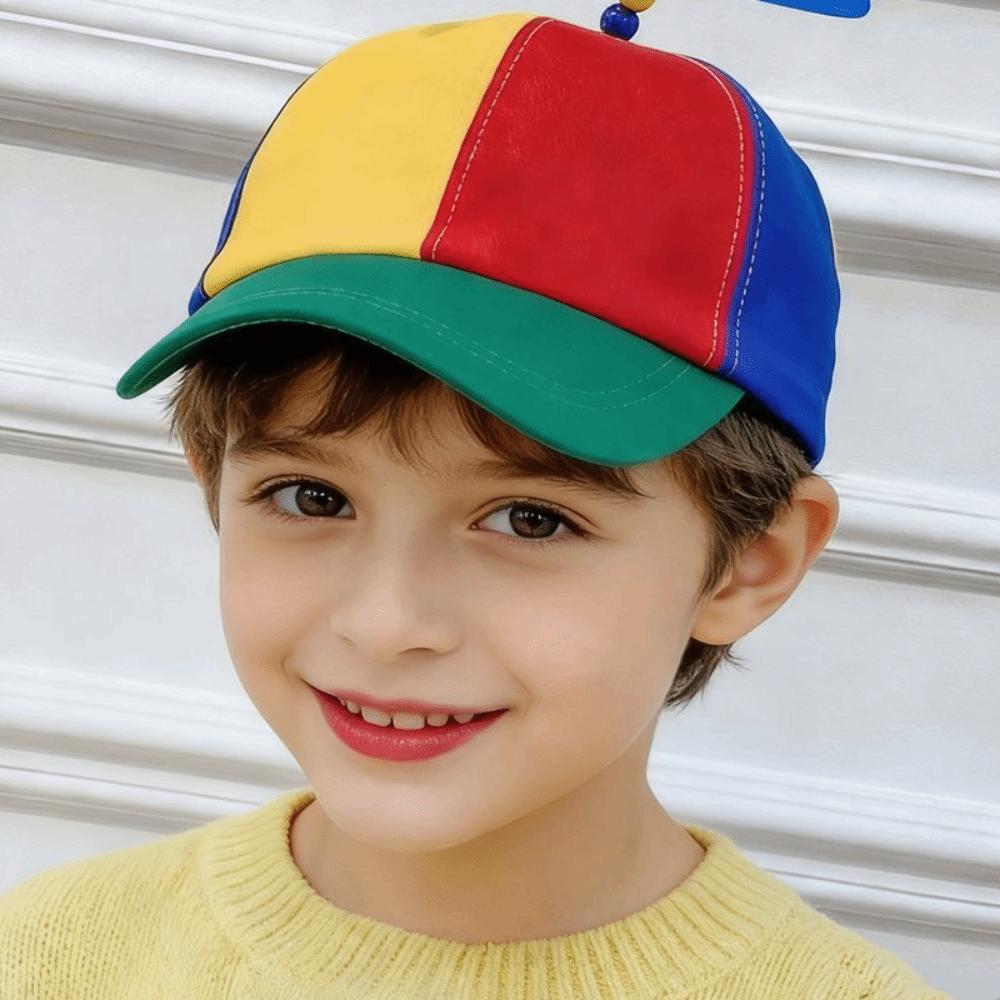 Cotton Bamboo Dragonfly Cap Detachable Colorful Helicopter Spiral Hat  Spring Summer
