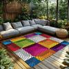 Tuniu Colorful Geometric Rug Modern Abstract Living Room Carpet Mat Non Slip Floor Decor