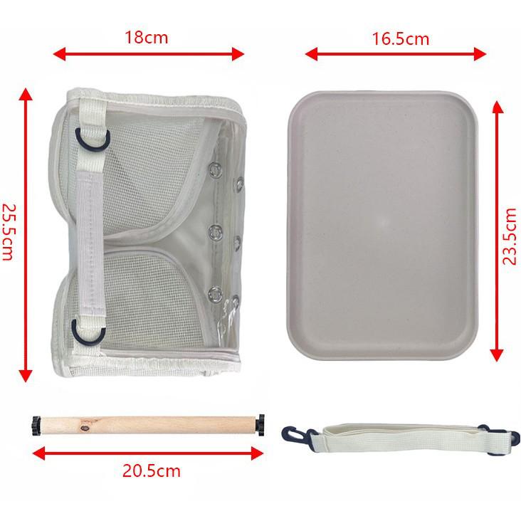 Opvouwbare Crossbody Vogelrugzak voor Papegaaien - Transparante Reiskooi voor Valkparkieten en Kleine Huisdieren