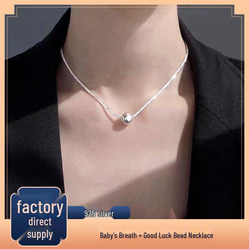 

S925 Silver Starry Sky Pendant Necklace - Women s Fashion Jewelry