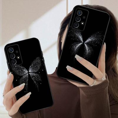 White Butterfly For Samsung A03 Core A 04 05 06 12 14 15 16 22 23 Galaxy A25 26 4G 34 35 52 53 56 71 73 90 5G Soft Phone Case