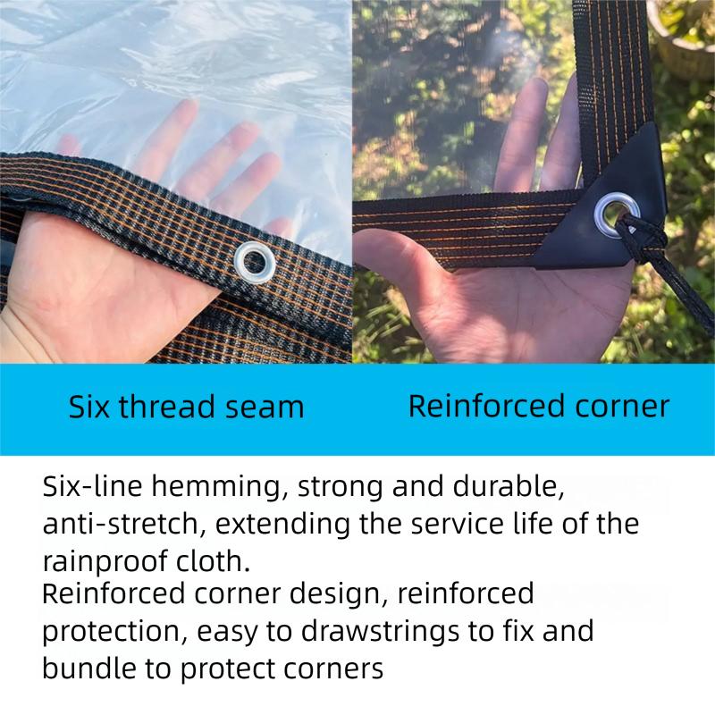 Telo Impermeabile Trasparente 2X2M 3X3M 4X4M Vela Ombreggiante Triangolare Impermeabile e Anti-UV Copertura Tenda da Esterno per Patio Giardino