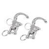 2PCS Swivel Eye Snap Shackle Stainless Steel Quick Release Boat Chain Eye Jaw Swivel Snap Shackle Hook