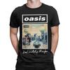 Oasi/s Rock Band    T Shirts Men Pure Cotton Fun T-Shirt Round Neck Minimalist Definitely  Tees Short Sleeve Tops Birthday Gift