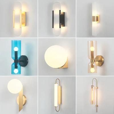 Lampă de perete modernă din sticlă pentru dormitor, noptieră, LED, decor de perete, iluminat pentru dormitor, sufragerie, decor acasă