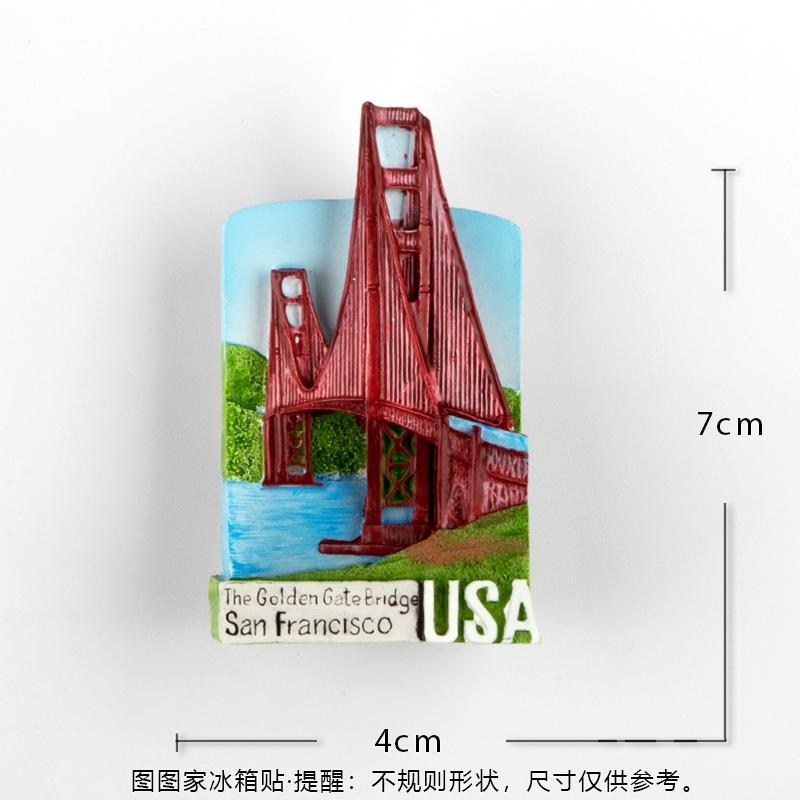 The United States 3d Refrigerator Sticker Travel Collection Souvenir New York Fridge Magnets Times Square Statue of Liberty Shap