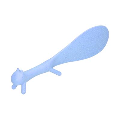 Rice Spoon Lovely Squirrels Shape Standing NonStick Rice Spoon Kitchenware for Home Kitchen(Blue )