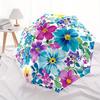 1pc Watercolor Flowers Automatic Folding Umbrella - 8-Rib Iron Frame,  Portable Sunshade with Plastic Handle yy250731218