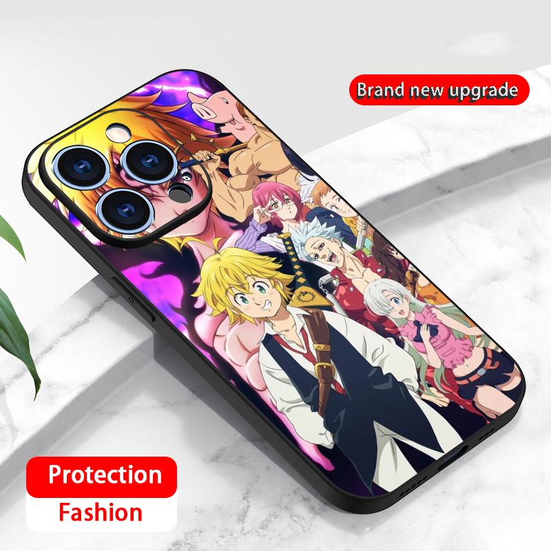 

Meliodas The Seven Deadly Sins poster Phone Case For iPhone 17 16 16e 15 14 13 12 Plus Mini Pro Max Soft black Shockproof Cover iPhone 14 Pro Max