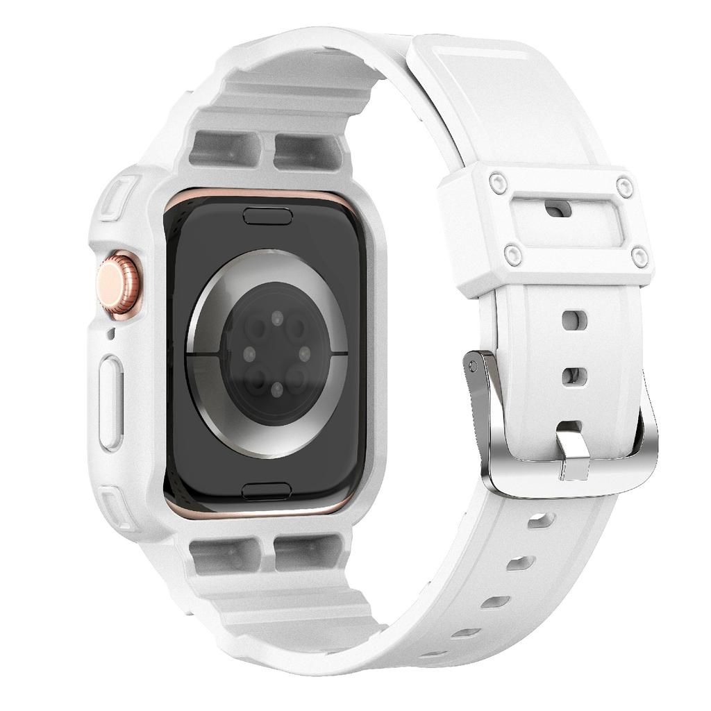 For Apple Watch Series 10 46mm TPU One-Piece Solid Color Watchband with Protective Case