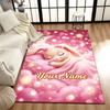 1PC Custom Name Dreamy Bunny Night Theme Floor Mat Ideal for Living Room, Game Rooms, Office, Bedroom,Floor Mat Playful Design