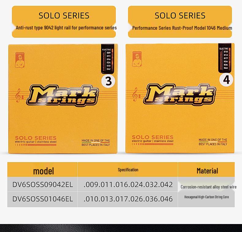 Markbass Italy Professional Electric Guitar Strings Set - Rust-Proof Genuine Product