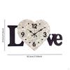 Love Heart Wall Clock Decorative Easy Read Silent Movement Sturdy Timepiece Ornament for