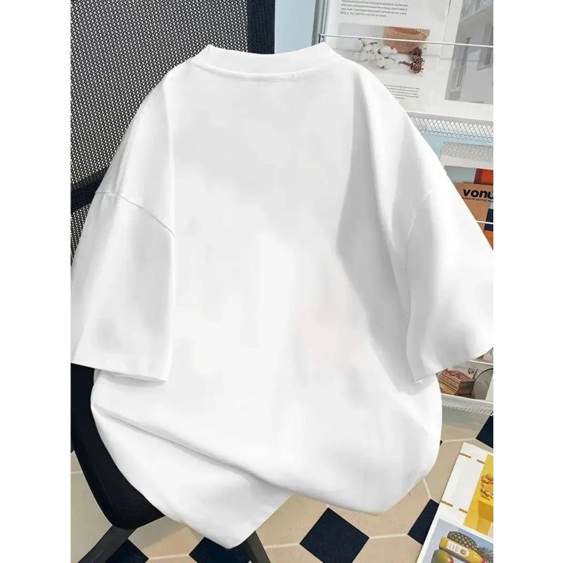 Women's New Casual Sporty Home Fashion Round Neck T-Shirt - Refreshing, Breathable, and Machine Washable, 100% Pure,