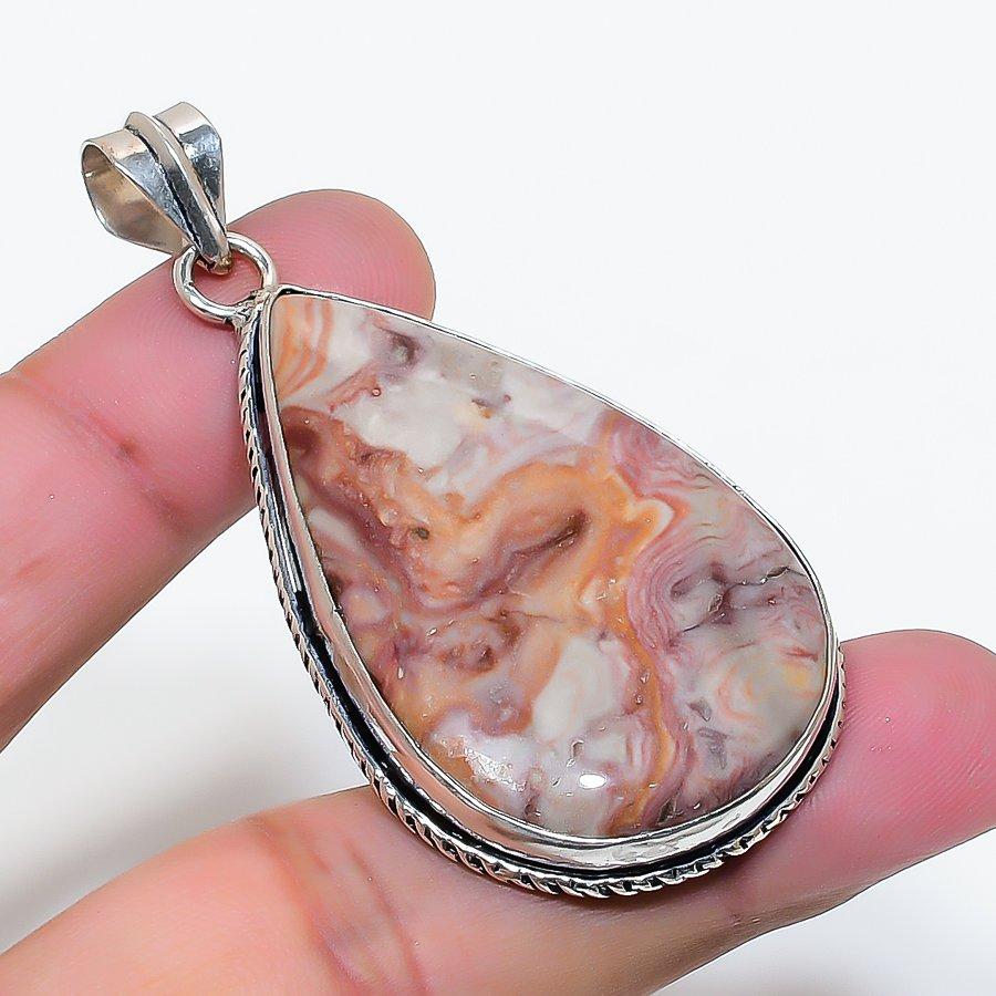 Natural Dolomite Gemstone Handmade 925 Sterling Silver Pendant 2.36  AP-15886