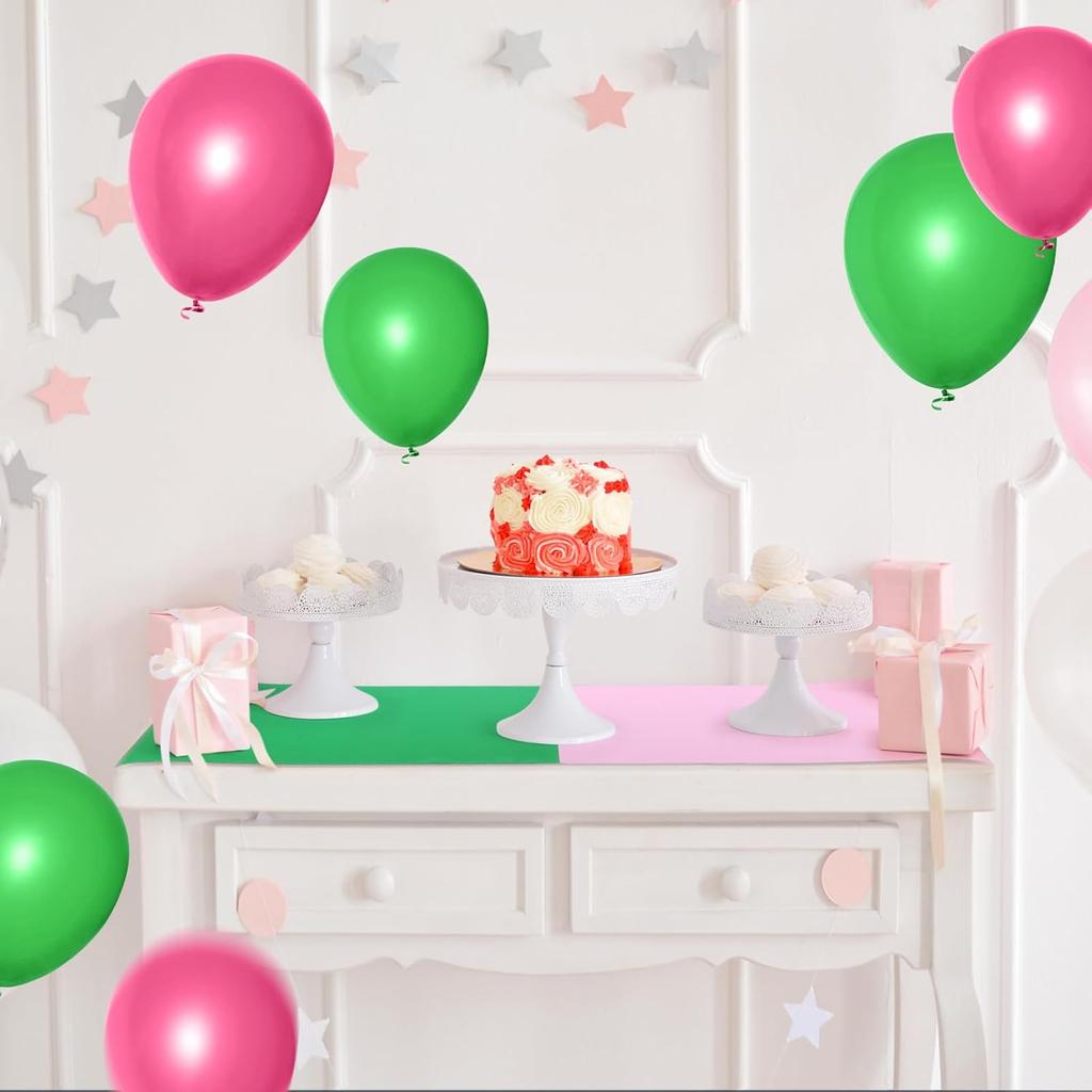 3 Pcs Pink and Green Table Runner 71 x 13 Inches Witch Princess Theme Table Runner Witch Party Decorations for Birthday Baby Shower Bachelorette