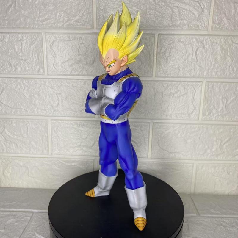 Figura de Vegeta Montaña Río Dragon Ball Anime Estatua Super Saiyan Muñeco Adorno de Juguete de Moda Periférico de Dragon Ball Super