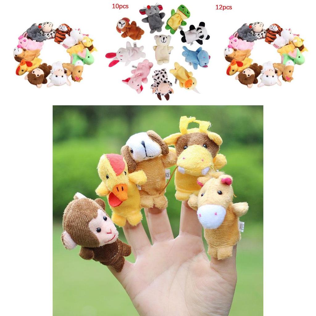 Cute Finger Puppets Doll Set For Kids Educational Family Entertainment 6/10/12 Pcs
