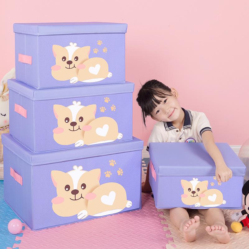 Foldable Fabric Storage Box for Quilt, Clothes, and Toys