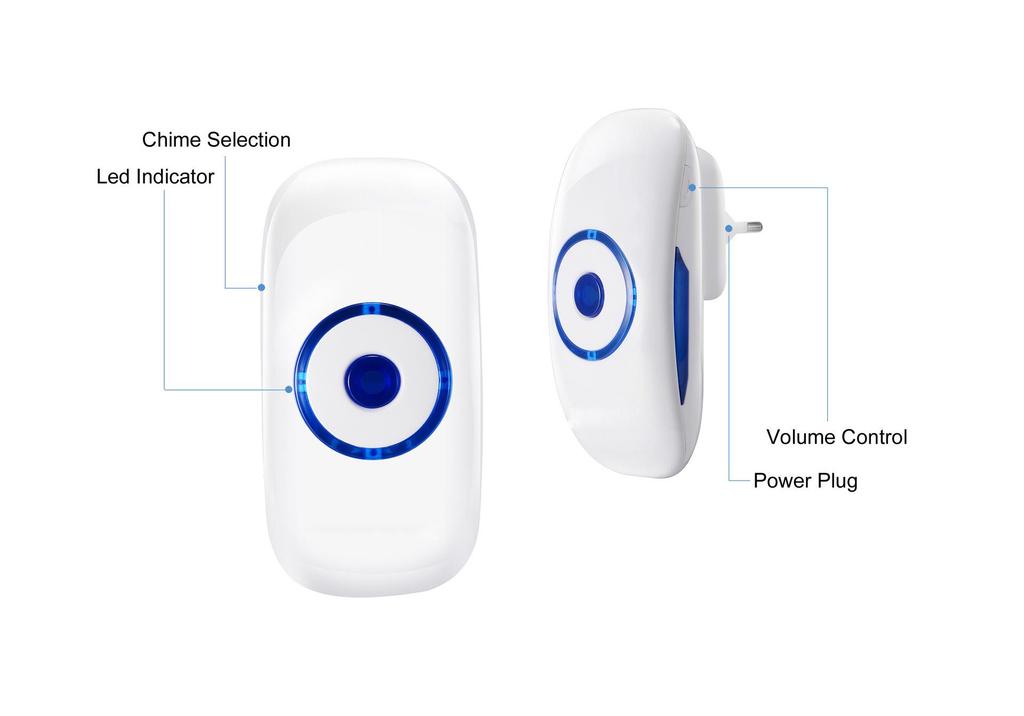 Wireless Infrared Sensing Doorbell with Welcome Device & Split Anti-Theft Alarm