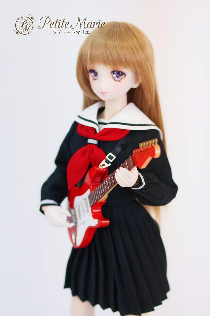 [Petite Marie] 13 DD SD Compatible Electric Guitar Red with Case (25cm body, 60cm doll, BJD) [Petite Marie] [No.0035] Bonus case included (scratches