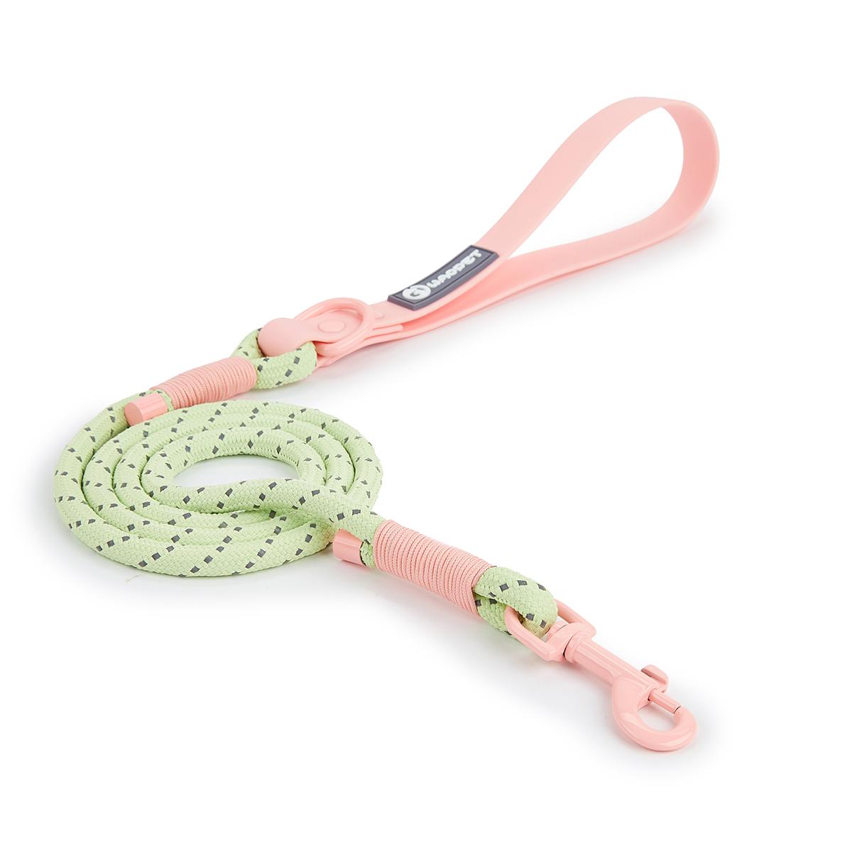 

Pet Supplies Dog Collar For Small and Medium Dog Walking Sugar Color Series Cute style PVC Webbing Collar Leashes Set 2026 New 120CM
