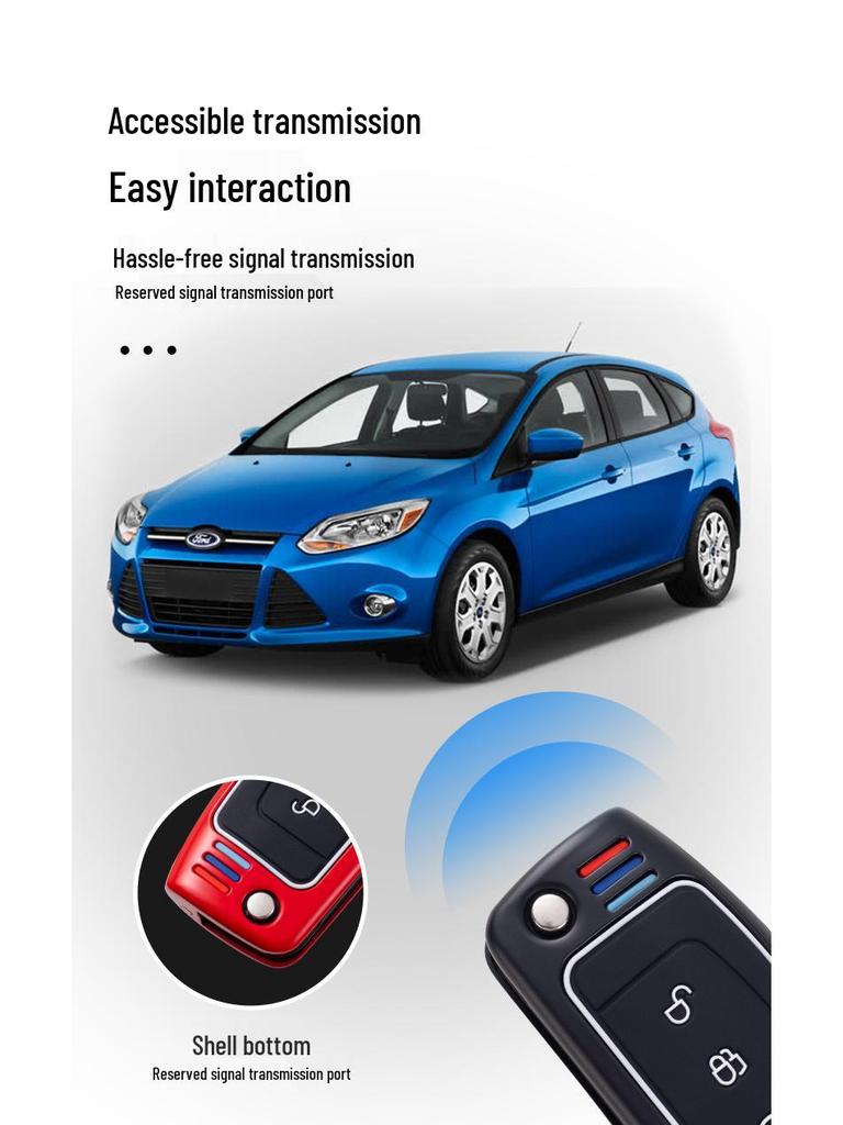 Compatible Key Shell for Ford Classic, Focus, Fiesta (09/11/13/14/15), Kuga, Ecosport Models