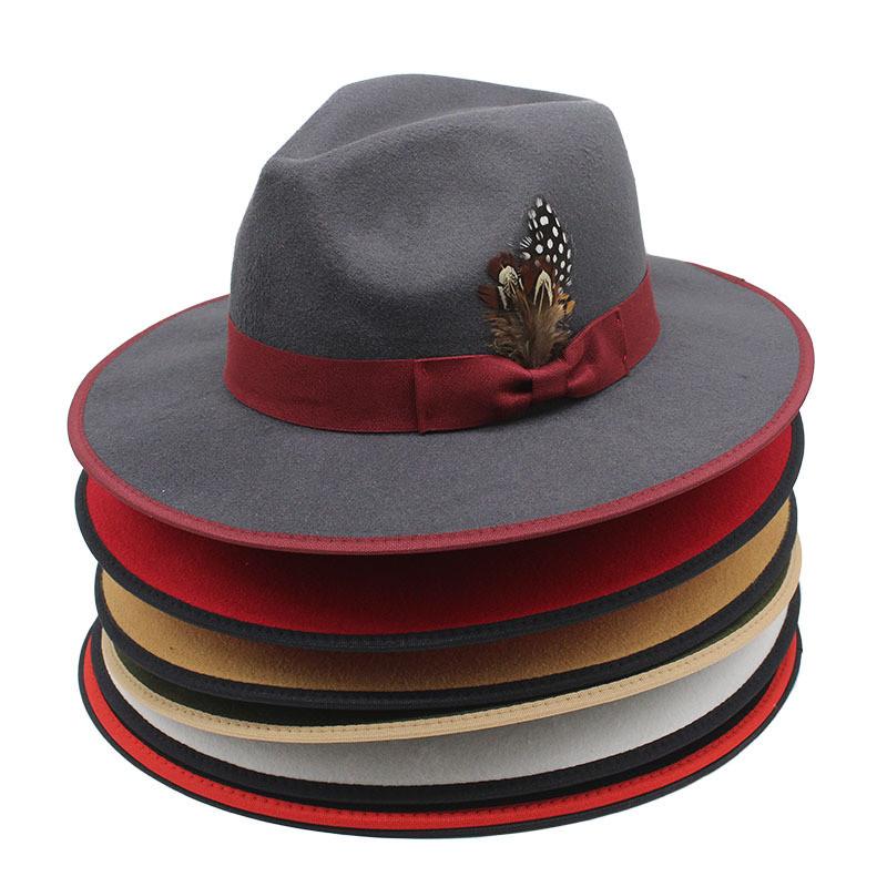 Wool Felt Hat For Women And Men Summer Sun Protection Large Brim With Heart Top Style