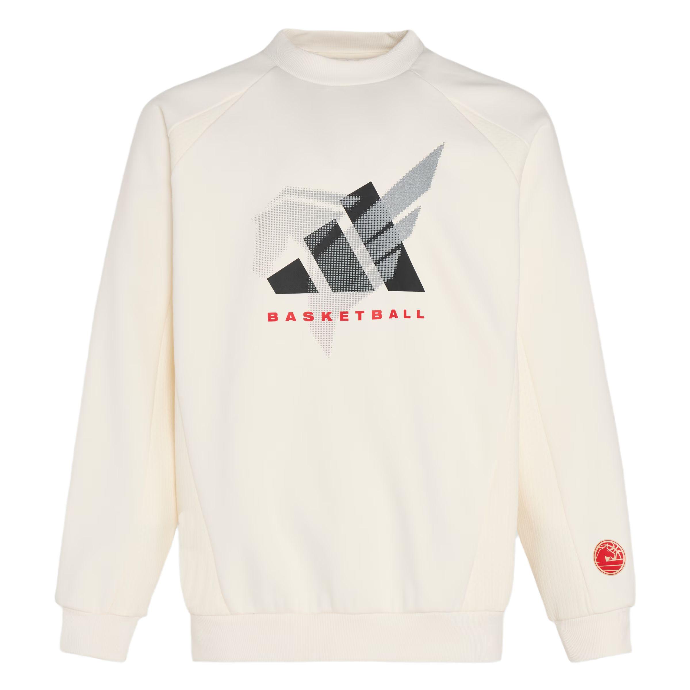 

Adidas Баскетбольный FW25 Crew Год Кролика Лимитированный CNY Новый год Вязаный флис Свободный крой Пуловер Толстовка Мужская толстовка KT0625 S