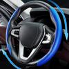 2 ST Kolfiber Bil Rund Rattkåpa Halkfri Rattkåpa Skydd Dammtät Tvättbar Interiör Biltillbehör