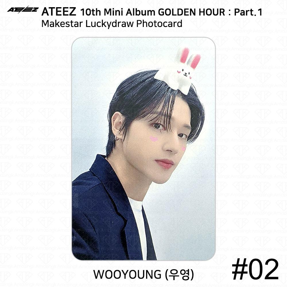ATEEZ 10-й мини-альбом Golden Hour Part.1. Преимущества фотокарточки Makestar Lucky Draw Wooyoung - #02