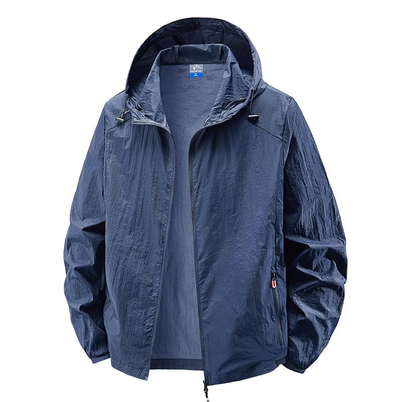 Summer Jackets Men Hooded Windbreaker Coats Camping Sunscreen Clothing Men Ultrathin Fishing Wearing Man Sportswear