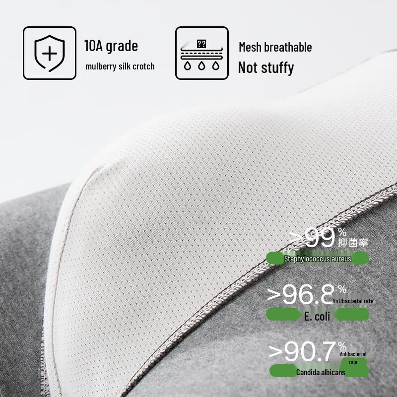 Langsha Men's Pure Cotton Boxer Briefs