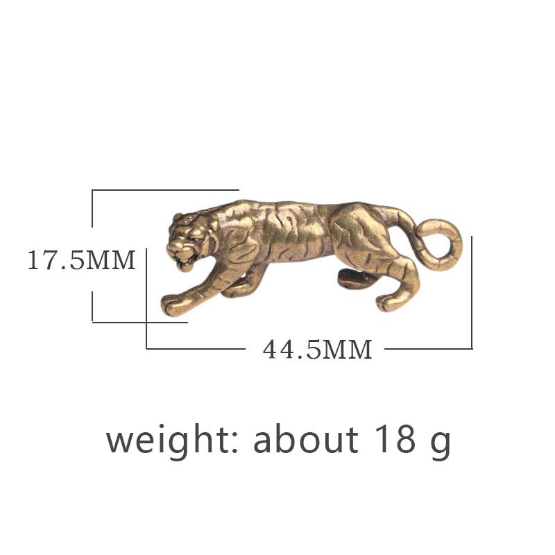 Brass Ferocious Tiger Metal Figurine Chinese Zodiac Retro Ornaments Exquisite Room Decoration Home Accessories Gift