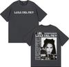 Lana Del Rey Ultraviolence Tour Collage Album T-Shirt 2026 Sommer Unisex Damen Luxus Mode Lässig Baumwolle Übergroßes T-Shirt