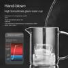 Heat-resistant Glass Teapot with Filter Glass Filter Press AUTO-OPEN Transparent Tea Maker Separation Leak-proof Fair Cup Home