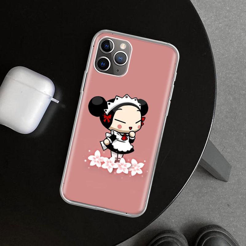 Cute Cartoon Pucca Garu Phone Case Cover for iPhone 11 12 13 Mini 14 15 Plus 16 Pro Max 17 Air 7 8 + SE Art Customized Fundas 11