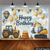 2D Bagger Traktor Alles Gute zum Geburtstag Fotografie Hintergrund