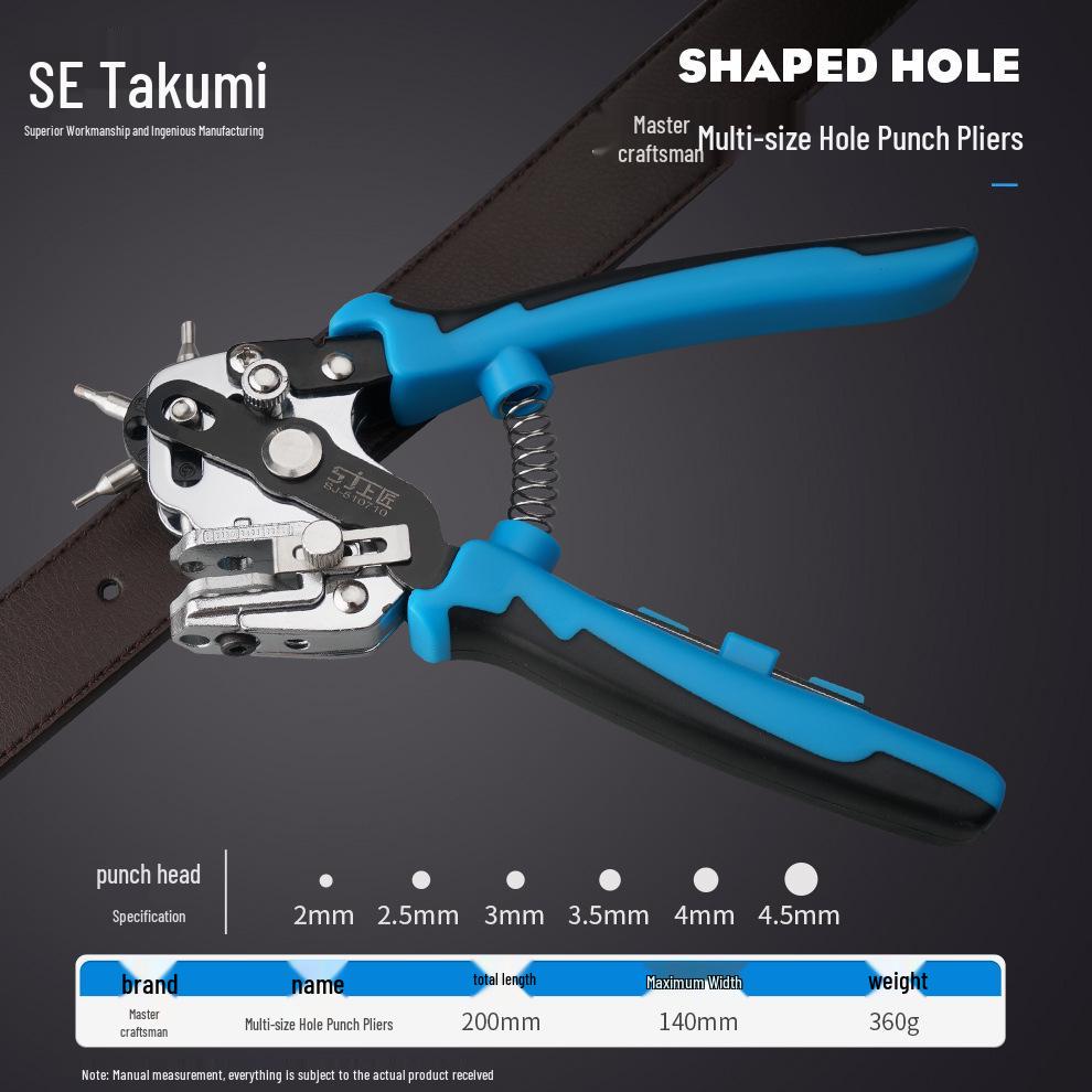 Master Craftsman Belt Hole Punching Pliers for Watch Straps and Waistbands