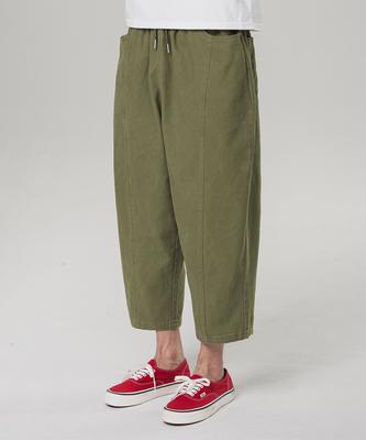 ALVINCLO Daily Cotton Slit Balloon Fit Elastic Waist Pants Dlx2960 (3 Colors)